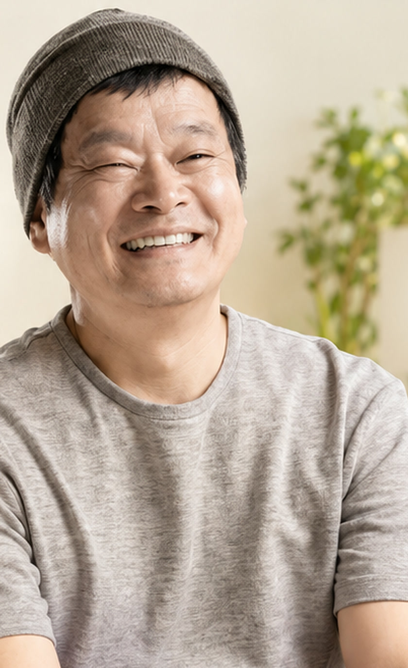 회색 비니를 쓰고 환하게 웃는 오투힐 라의형 대표